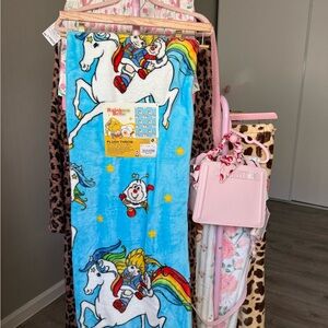 Rainbow Unicorn Plush Throw Blanket